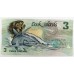 COOK ISLANDS 1992 . THREE 3 DOLLARS BANKNOTE